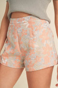 Womens Floral Jacquard Shorts - The Tiny Details