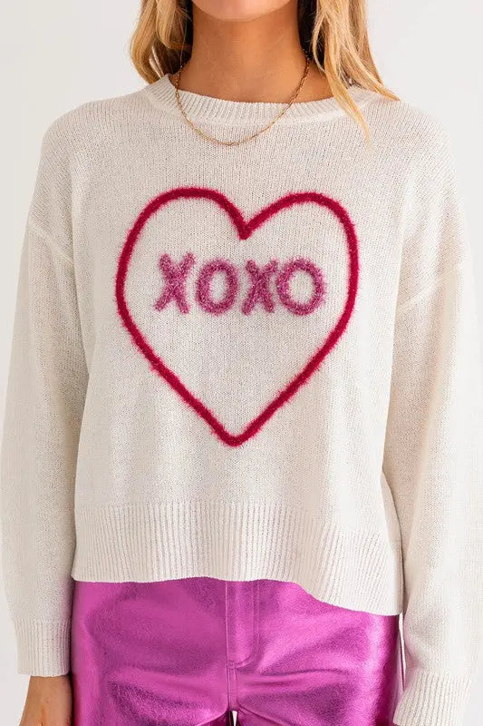 "XOXO" Light Weight Pullover Sweater - The Tiny Details