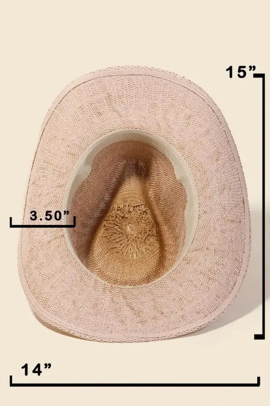 The Tiny Details Basket Weave Straw Cowboy Hat