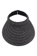 The Tiny Details Black Woven Summer Fashion Visor