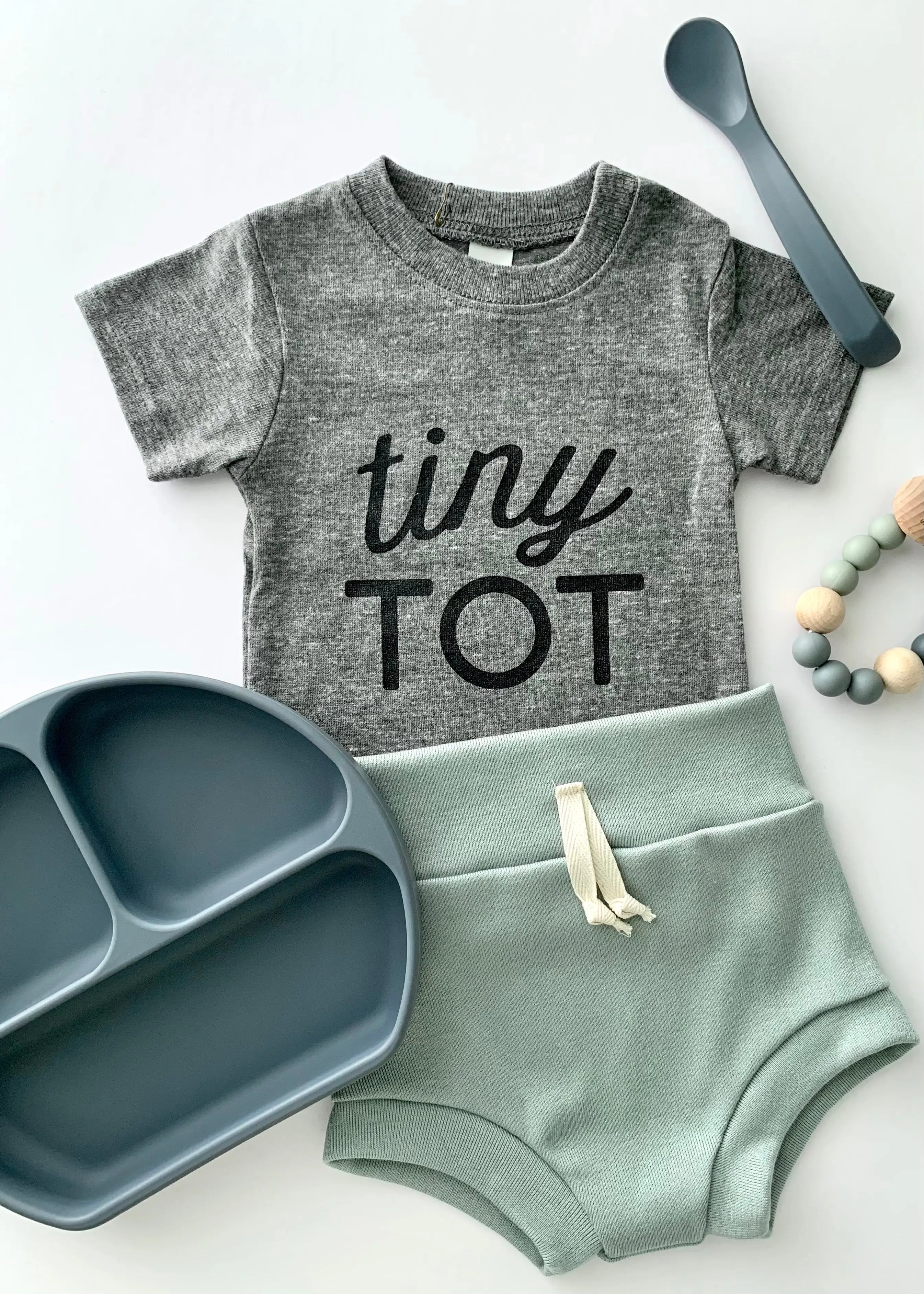 The Tiny Details Blue Mist Baby Shorties