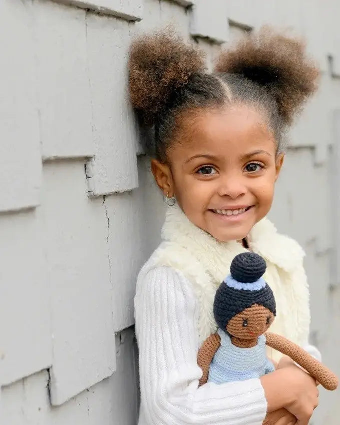 The Tiny Details Blue Storytime Ballerina Knitted Doll