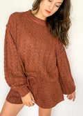 The Tiny Details Brick Cable Knit Sweater Set *Size Small*
