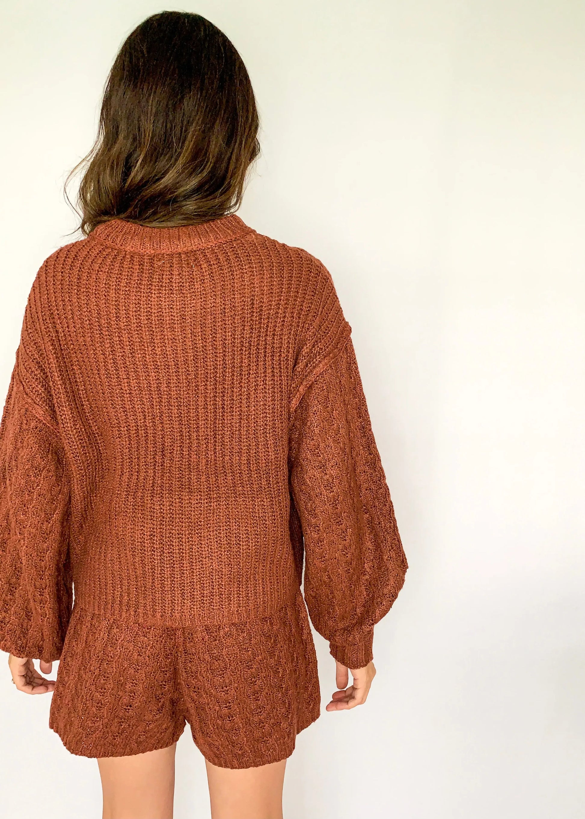 The Tiny Details Brick Cable Knit Sweater Set *Size Small*