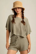 The Tiny Details Comfy Knit Sweater Top & Short Set