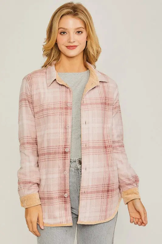 The Tiny Details Corduroy Reversible Button Down Jacket