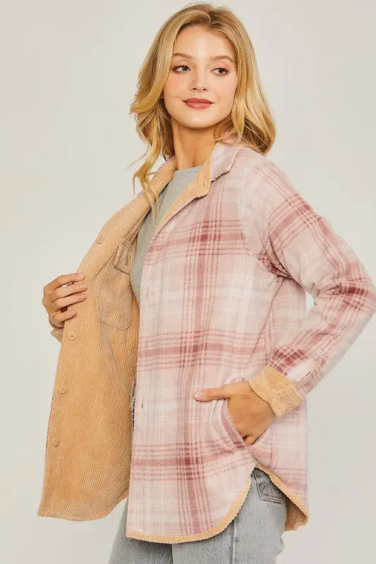 The Tiny Details Corduroy Reversible Button Down Jacket