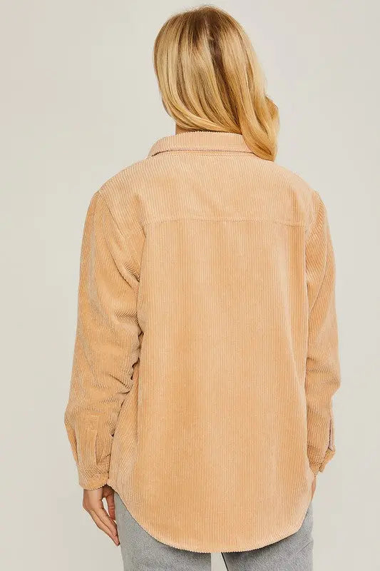 The Tiny Details Corduroy Reversible Button Down Jacket