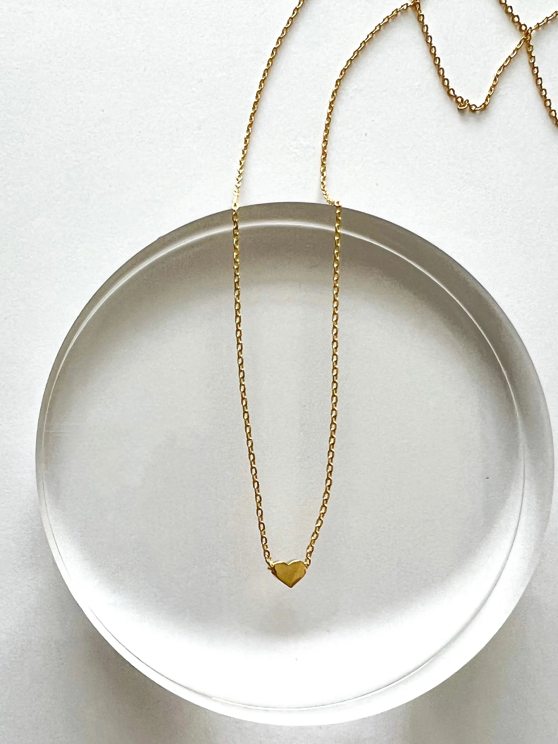 The Tiny Details Dainty Mini Heart Gold Pendant Necklace
