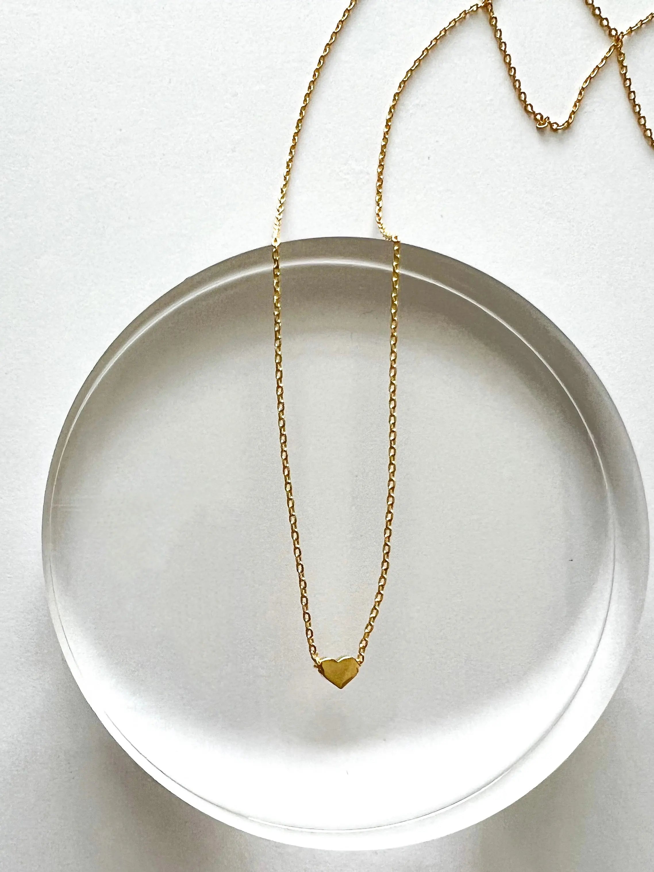 The Tiny Details Dainty Mini Heart Gold Pendant Necklace