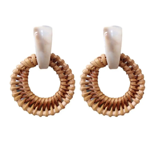 The Tiny Details Dark Cream Bali Button Earrings