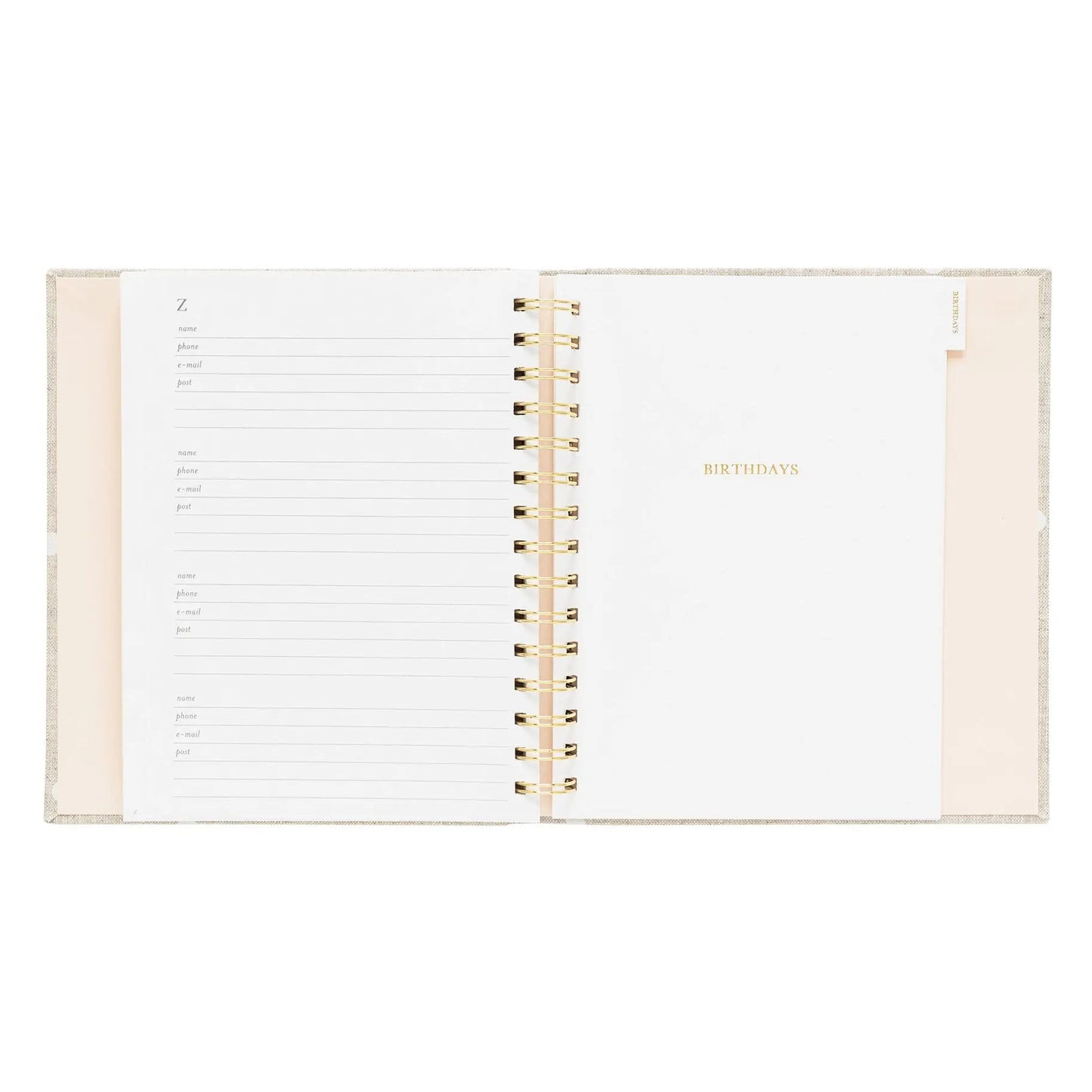 Shop Tiny Details Flax Hard Cover Address Book