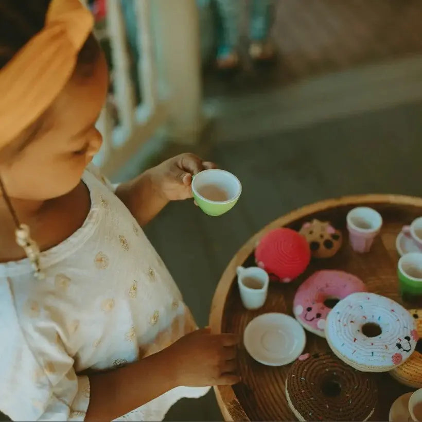 The Tiny Details Friendly Knitted Doughnut Rattle