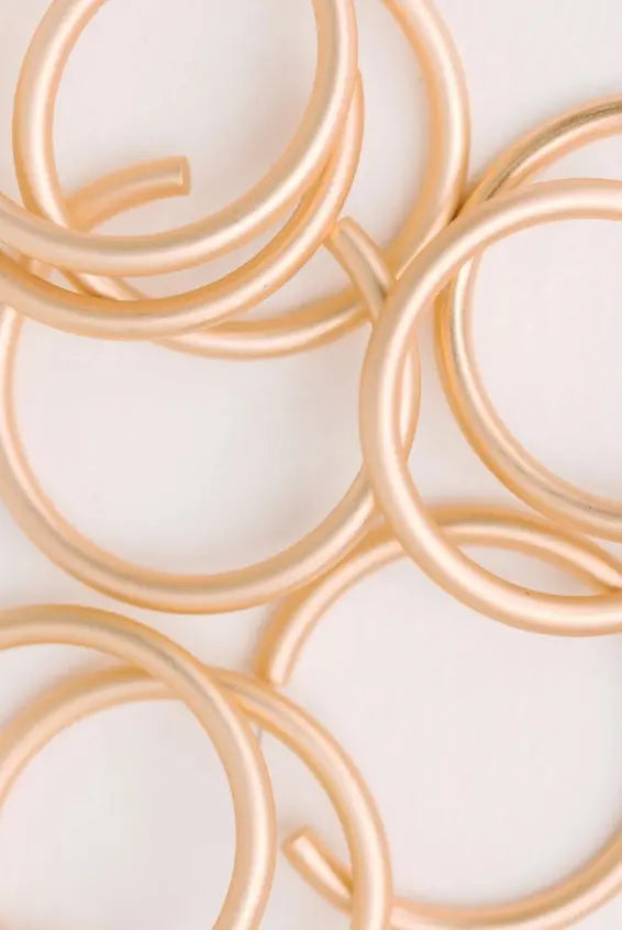 The Tiny Details Gold Matte Open Hoop Earrings