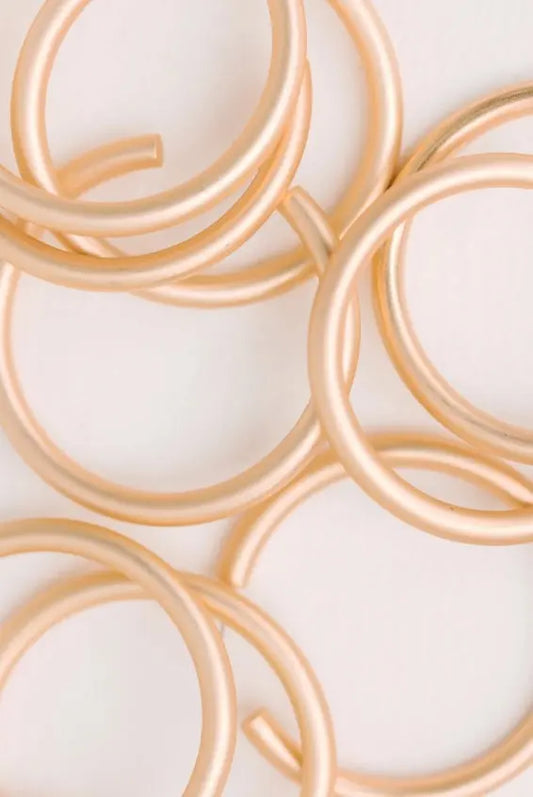The Tiny Details Gold Matte Open Hoop Earrings