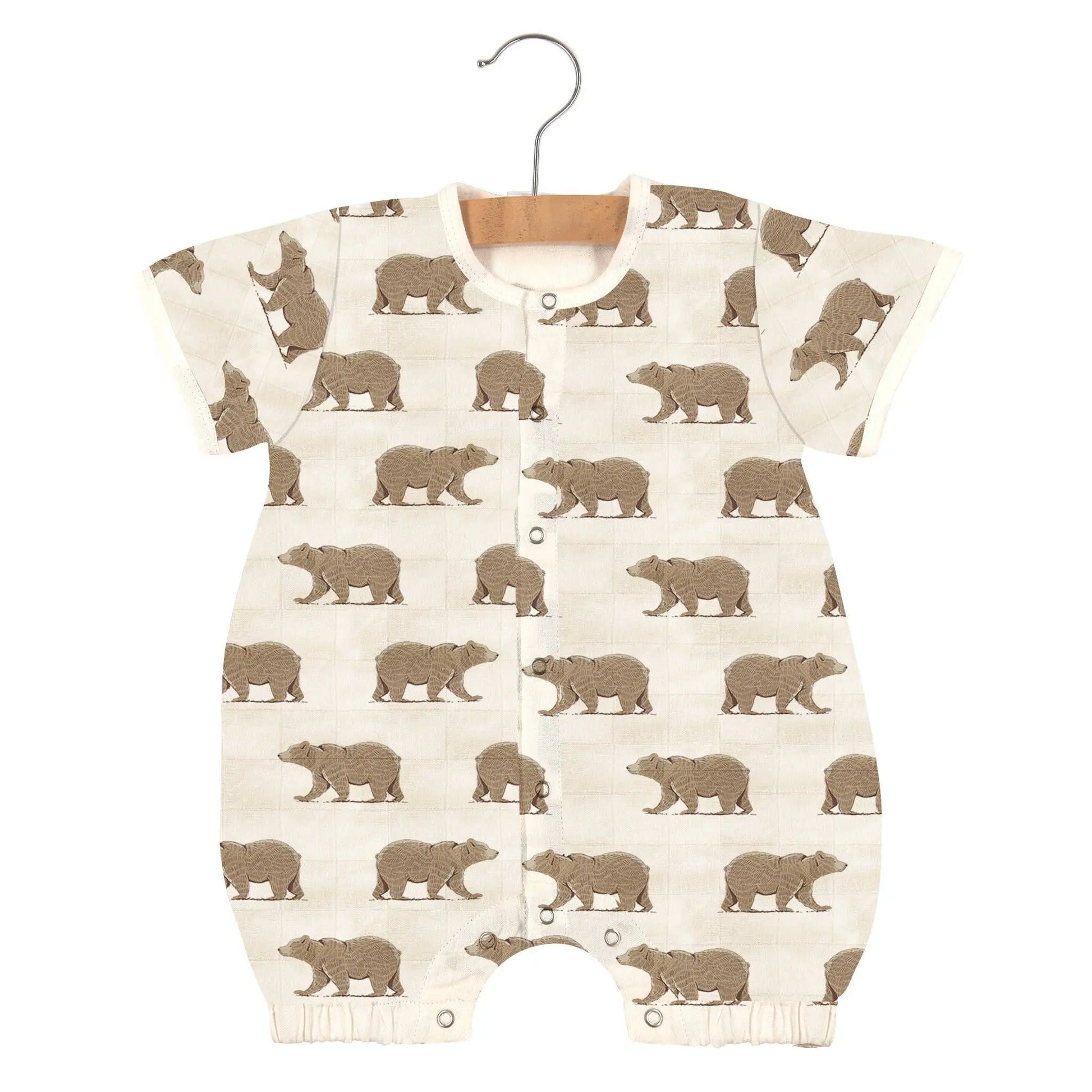 The Tiny Details Goodnight, Bear Bamboo Baby Romper
