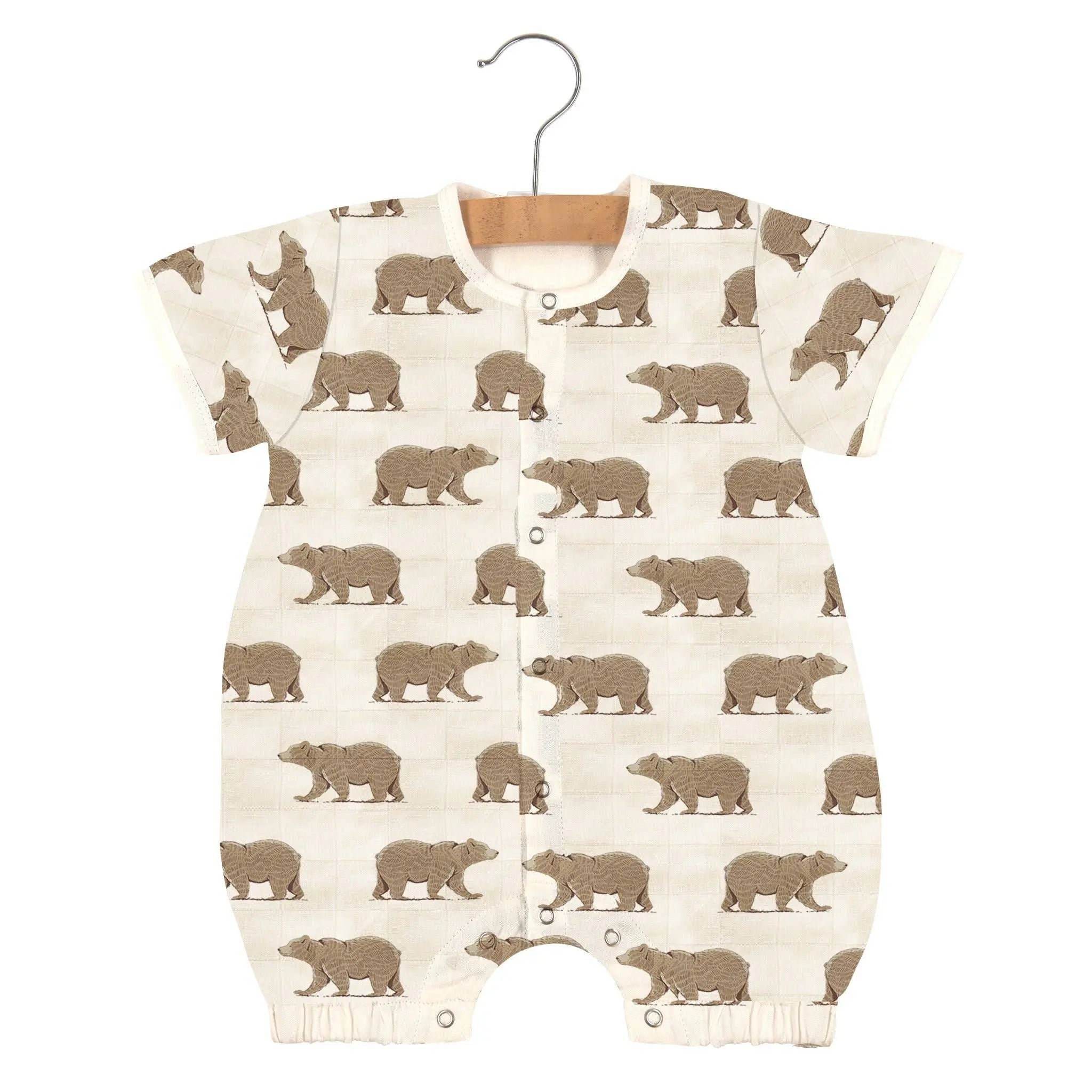 The Tiny Details Goodnight, Bear Bamboo Baby Romper