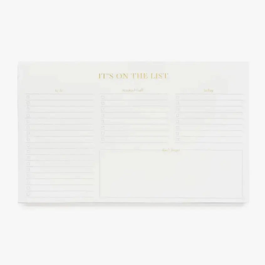The Tiny Details It's On The List Desk Notepad