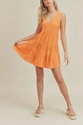 The Tiny Details Mango Wrinkle Cotton Sleeveless Dress