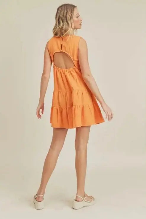 The Tiny Details Mango Wrinkle Cotton Sleeveless Dress