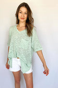 The Tiny Details Mint Relaxed Short Sleeve Pocket Tee