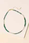 The Tiny Details Multi-Color Glass Bead Clasp Chain Necklace