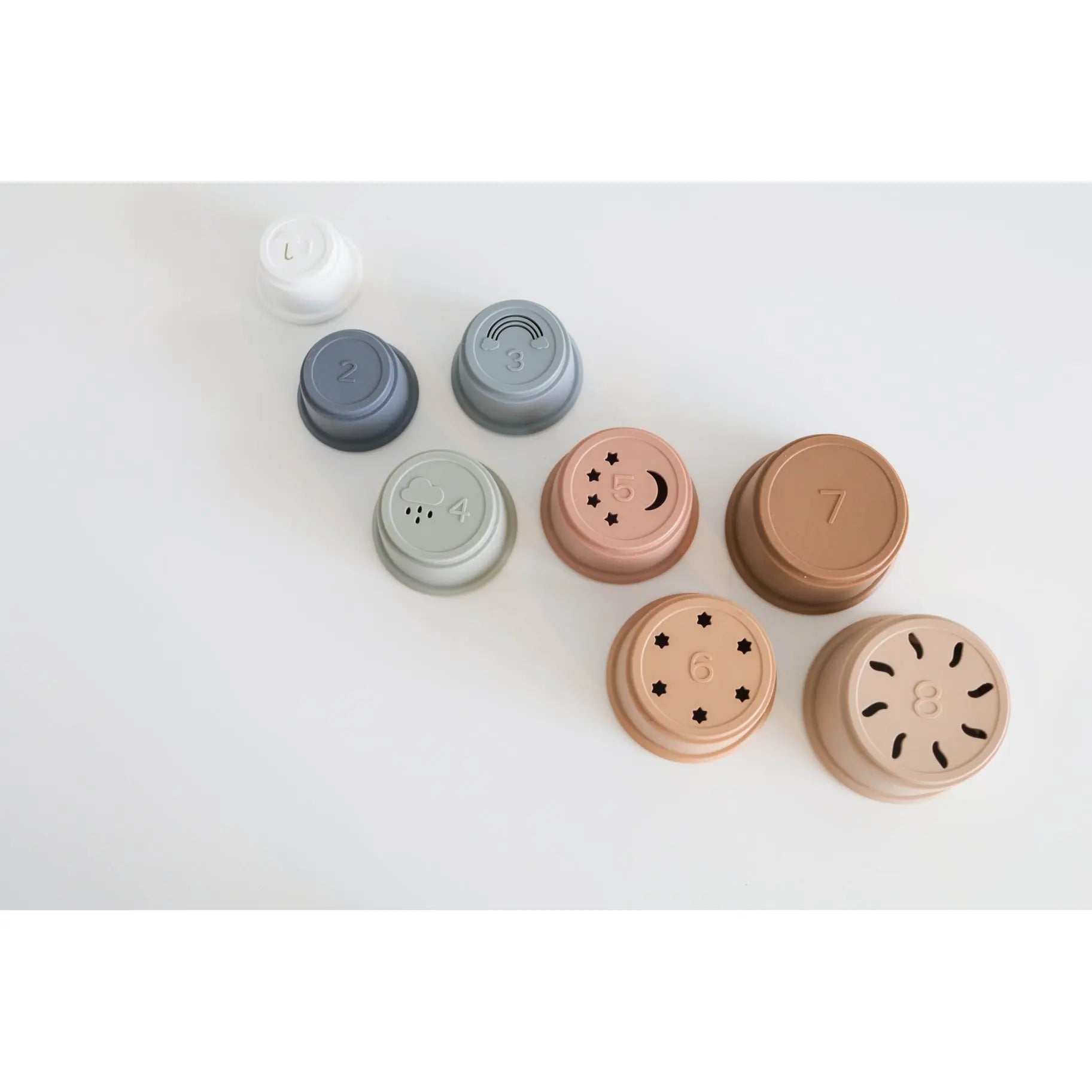 The Tiny Details Multi-Color Silicone Stacking Cups