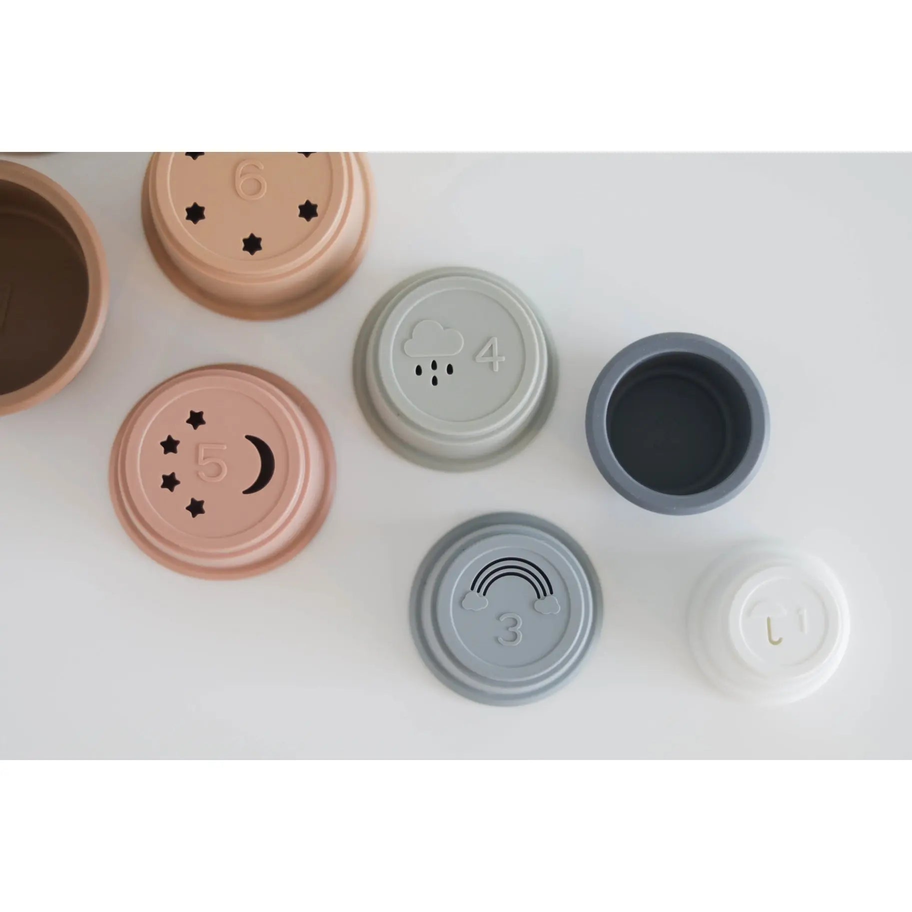 The Tiny Details Multi-Color Silicone Stacking Cups
