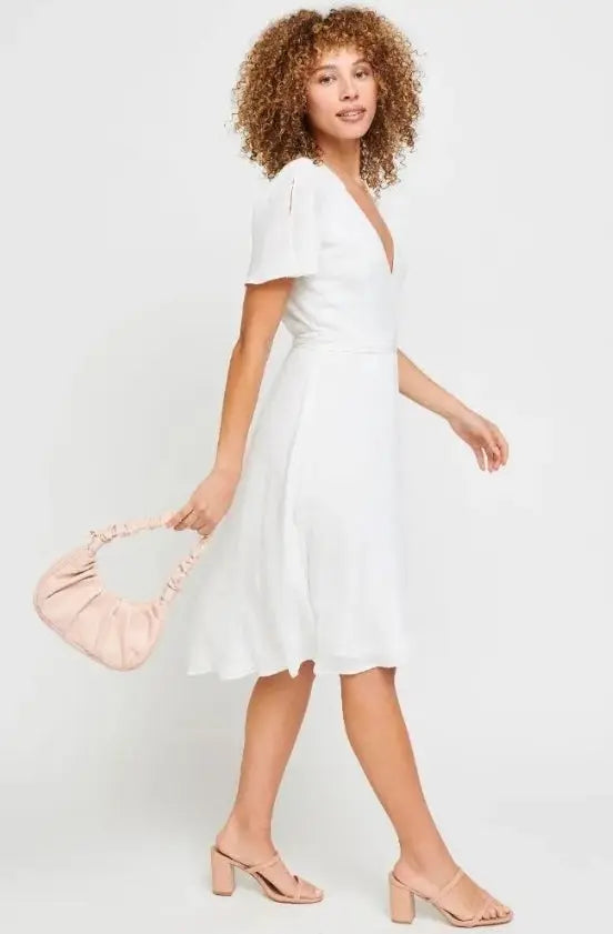 The Tiny Details Oliveta Ruched Rose Leather Handbag