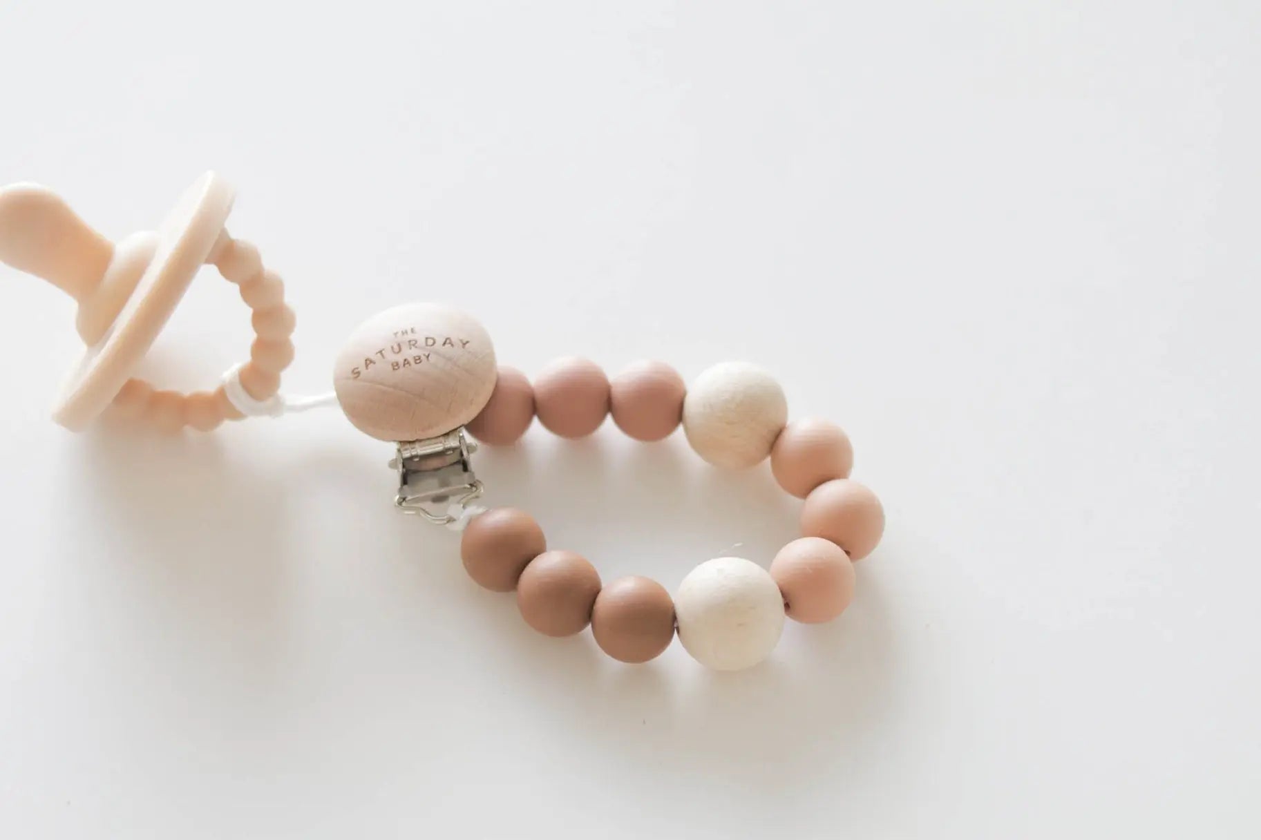 The Tiny Details Pacifier Clip in Sun