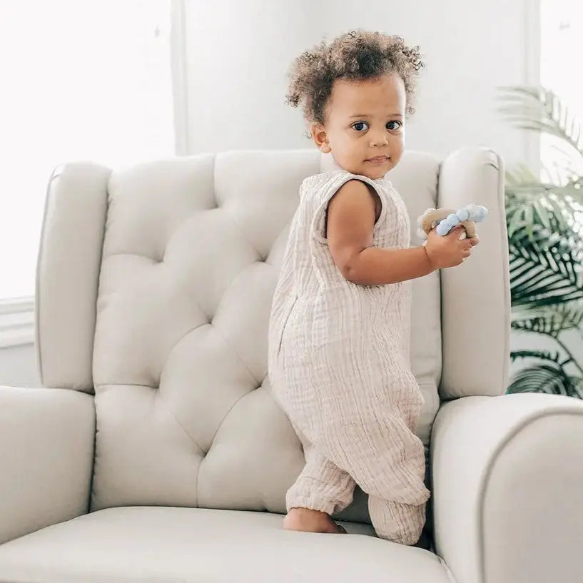 The Tiny Details Pink Coco Muslin Onesie 12-18MO