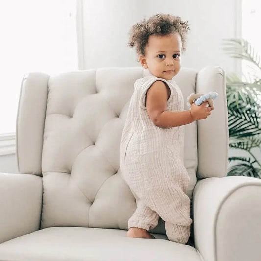 The Tiny Details Pink Coco Muslin Onesie 12-18MO