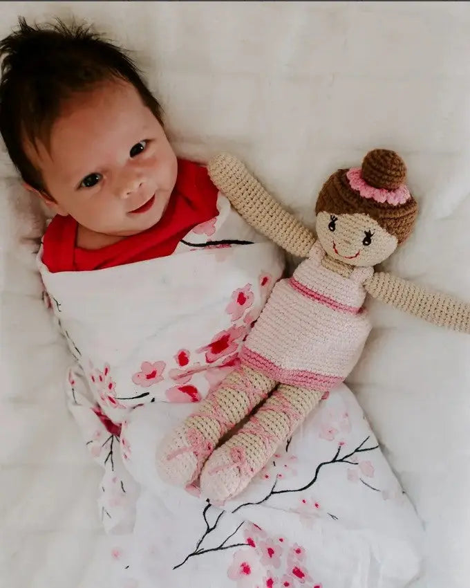 The Tiny Details Pink Storytime Ballerina Knitted Doll