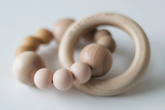 The Tiny Details Silicone Teether Ring in Sun