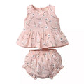 The Tiny Details Tiny Daisy Two-Piece Flutter Top and Bloomer Set