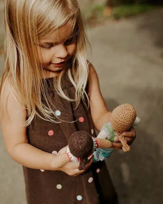 The Tiny Details Turquoise Knitted Mermaid Baby Rattle