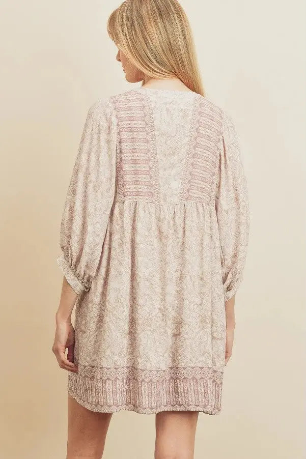 The Tiny Details Wanderer Printed Babydoll Dress