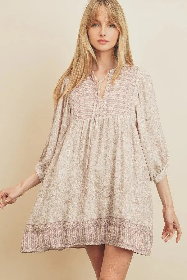 Shop Tiny Details Wanderer Printed Babydoll Dress