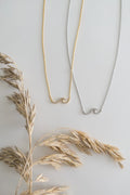The Tiny Details Wave Rhinestone Pendant Necklace